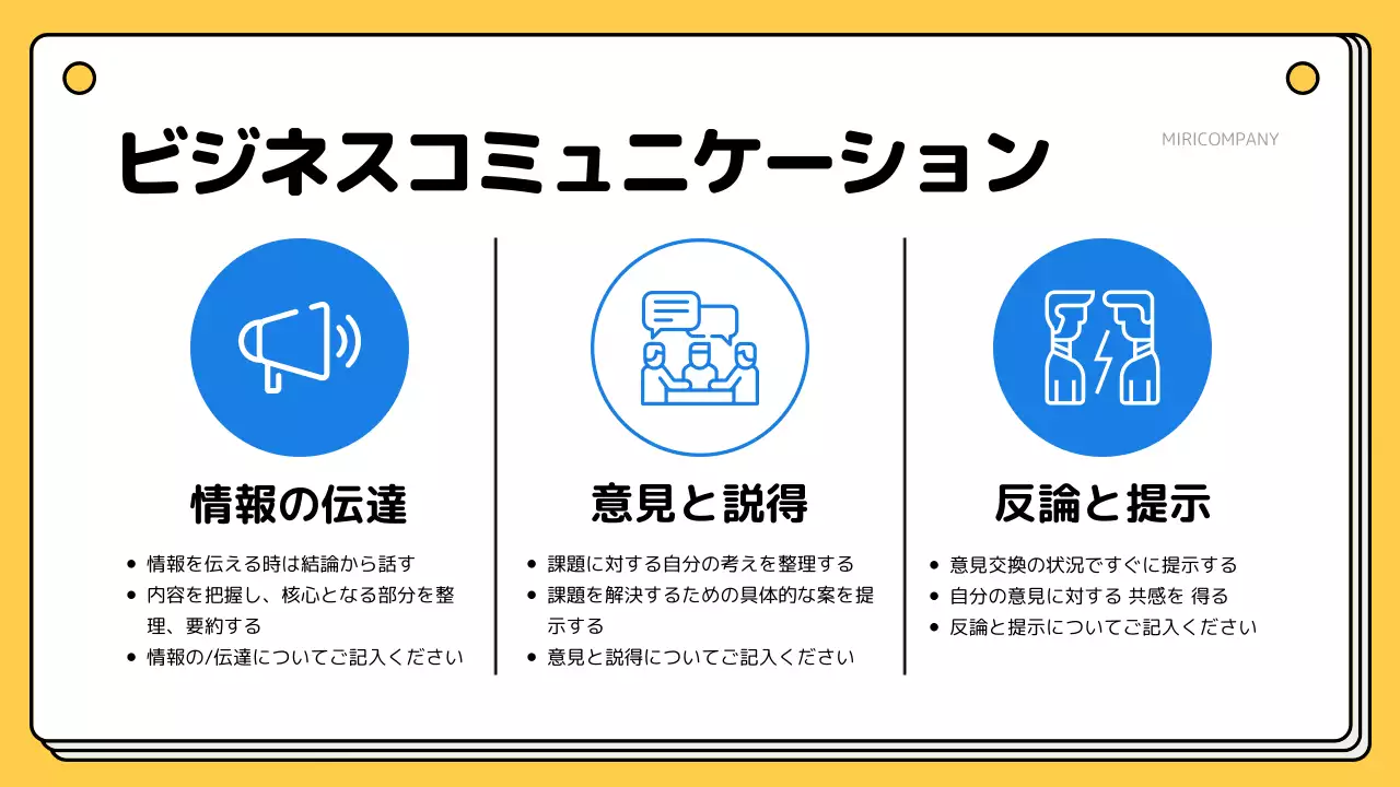黄色 シンプル 研修 資料 プレゼンテーション