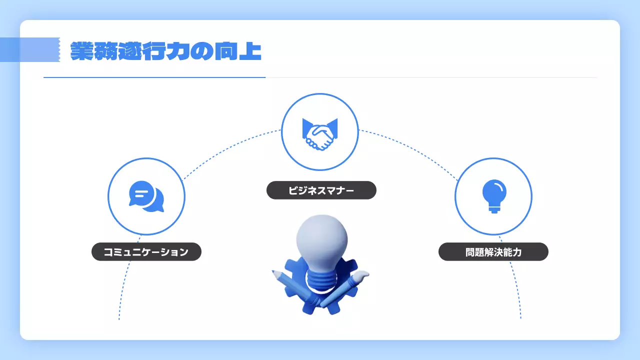 青 シンプル 研修 資料 プレゼンテーション