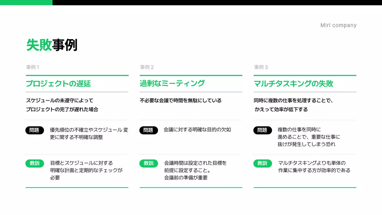 緑 シンプル 研修 資料 プレゼンテーション