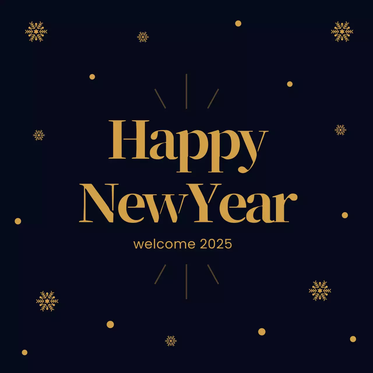 검정 모던 새해 기념