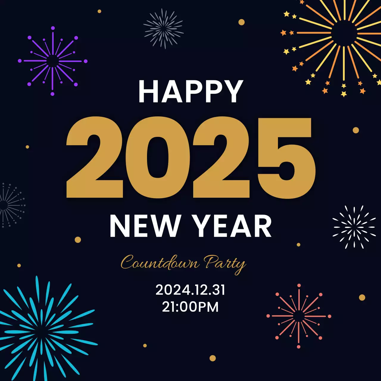 어두운 배경의 모던한 새해인사