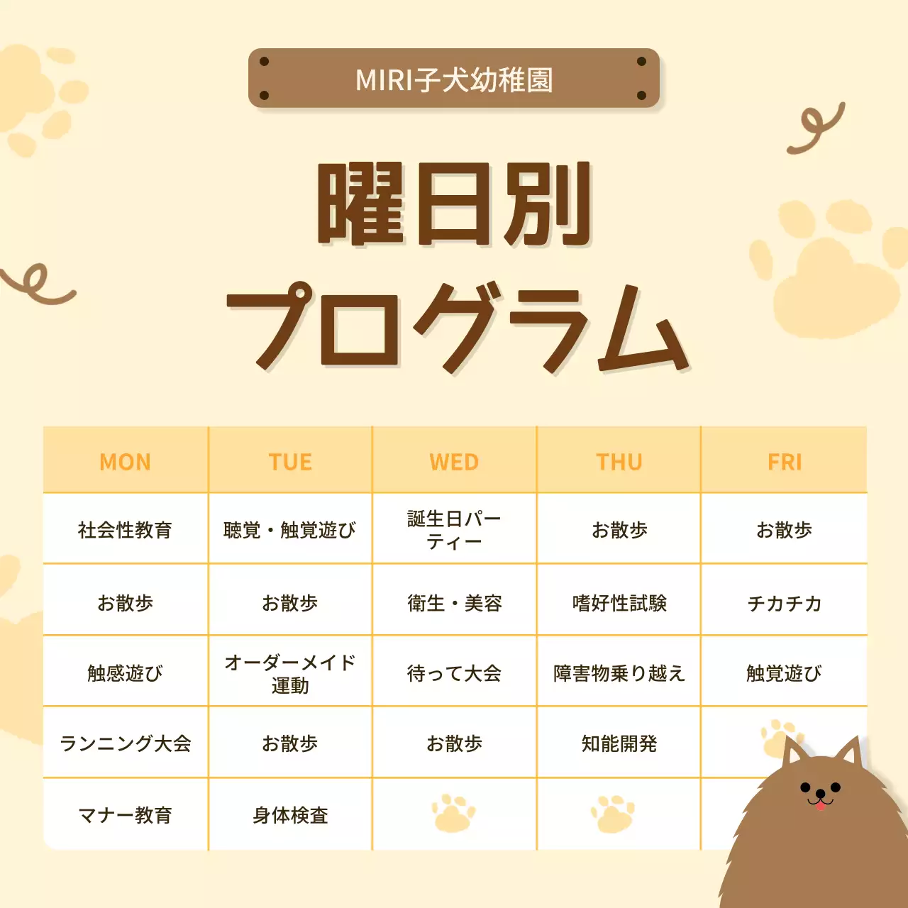 ベージュ かわいい 幼稚園 広告 Instagram カルーセル