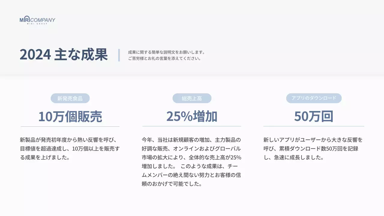 青 モダン ビジネス プレゼンテーション