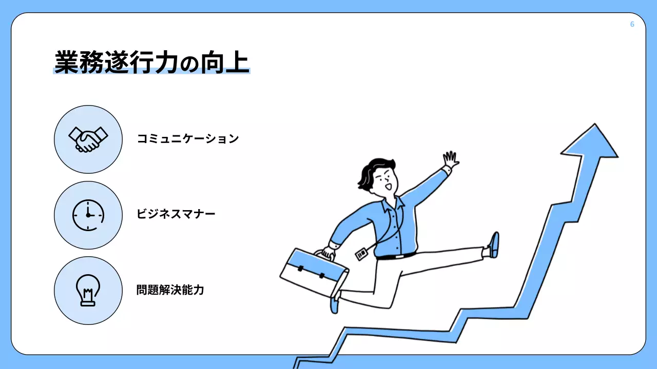 青 シンプル 研修 資料 プレゼンテーション