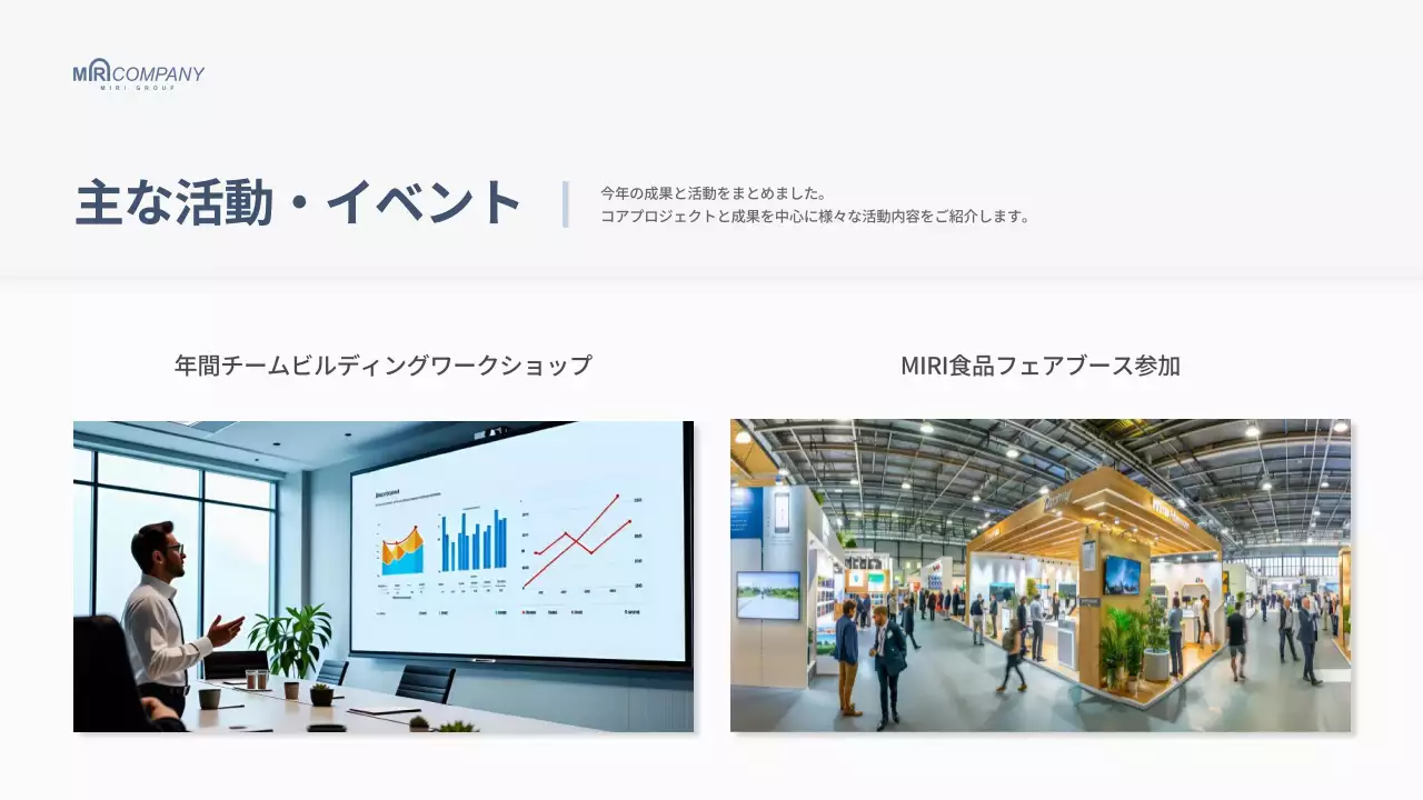 青 モダン ビジネス プレゼンテーション