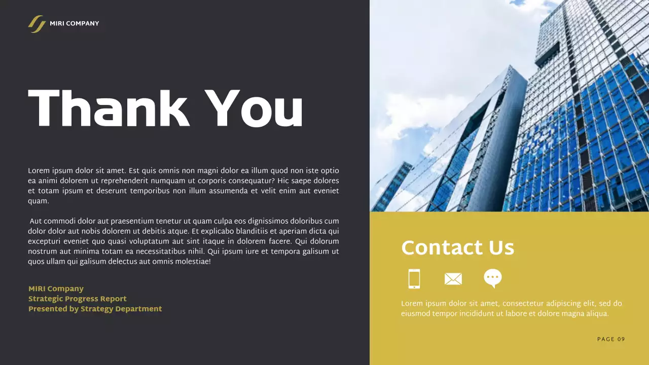 Black Professional Business Report Presentation