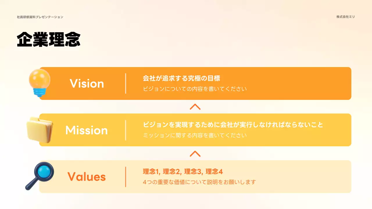 黄色 シンプル 研修 プレゼンテーション