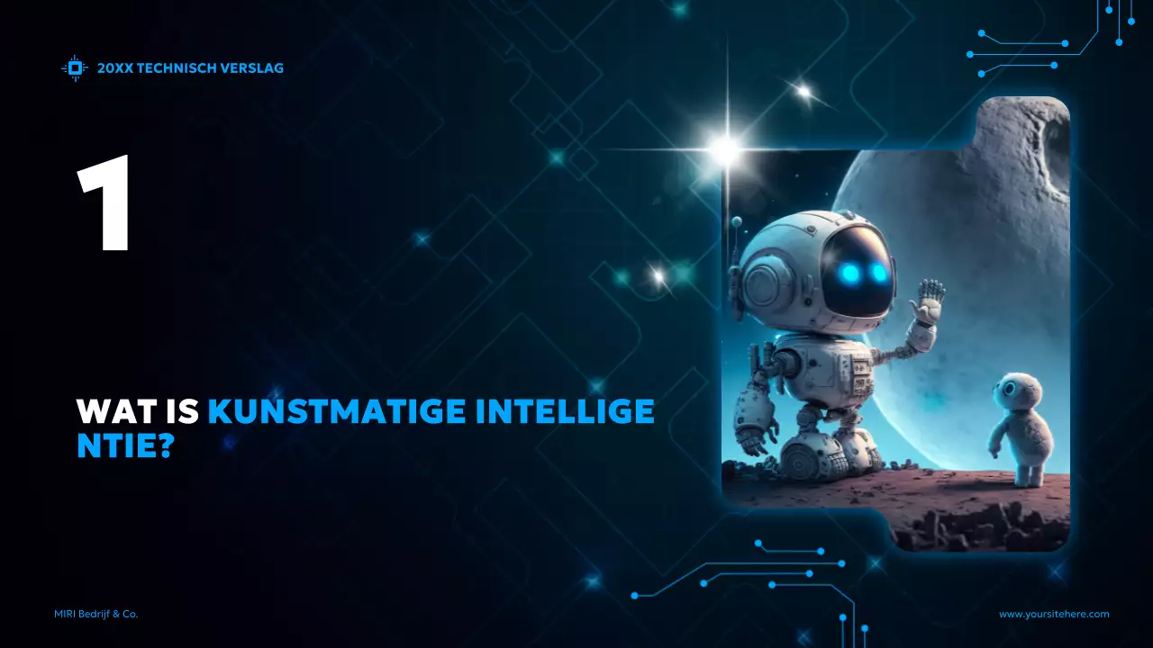 blauw futuristisch AI-rapport document