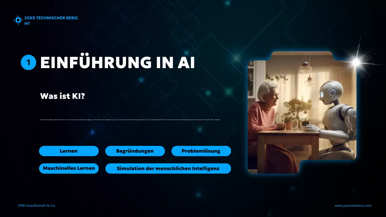 blue futuristic AI report Dokument