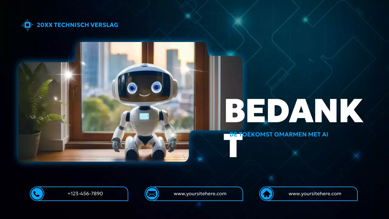 blauw futuristisch AI-rapport document