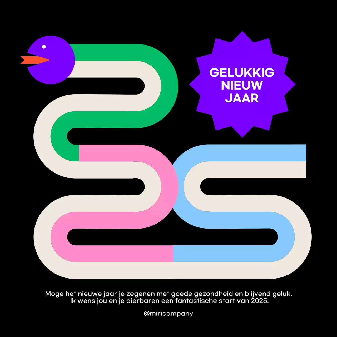 Zwarte Pop Nieuwjaarskaart