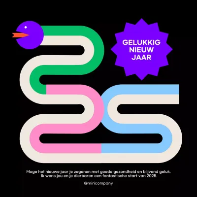 Zwarte Pop Nieuwjaarskaart