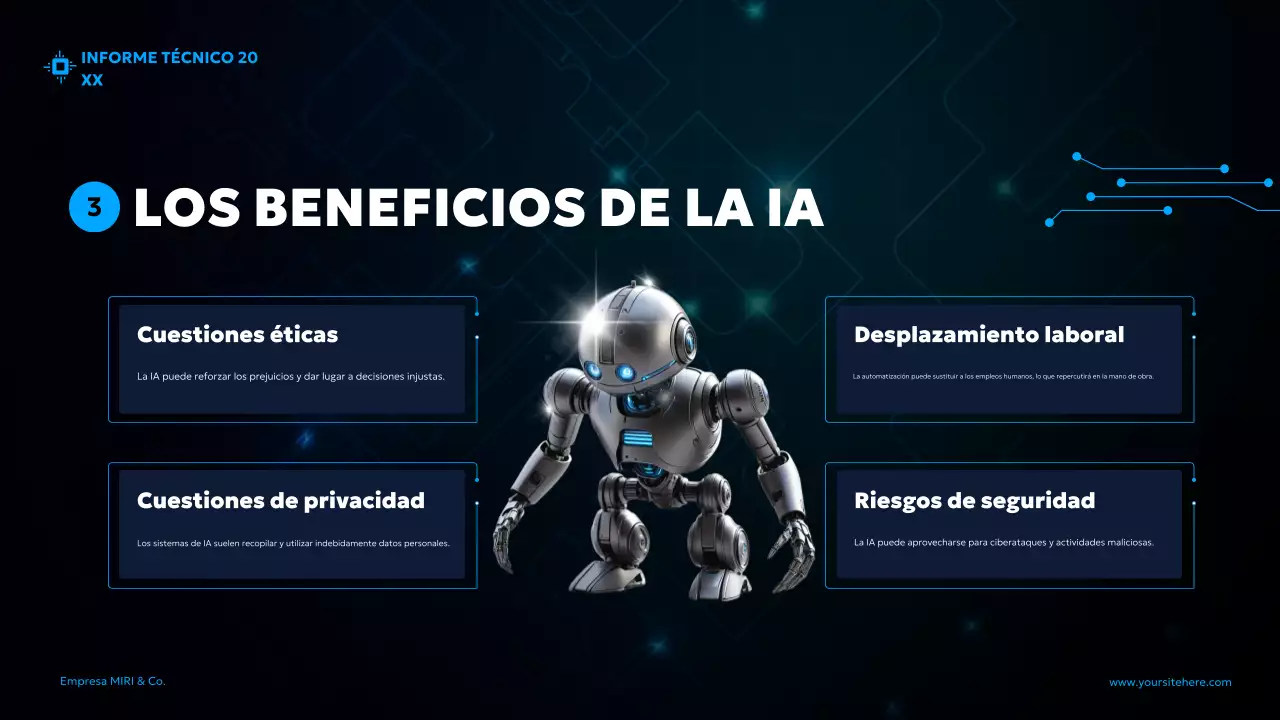 documento del informe azul sobre IA futurista