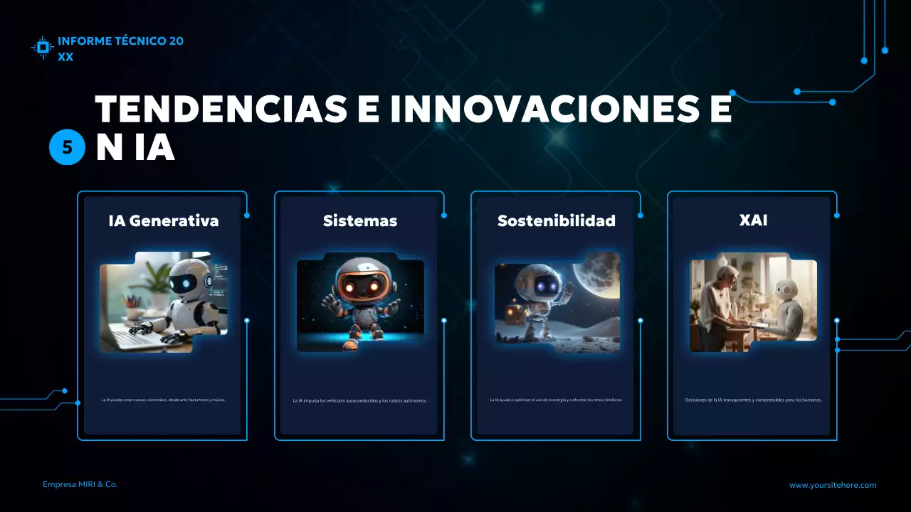 documento del informe azul sobre IA futurista