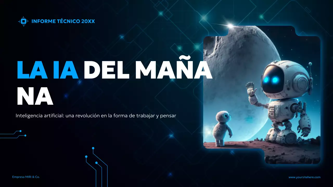 documento del informe azul sobre IA futurista