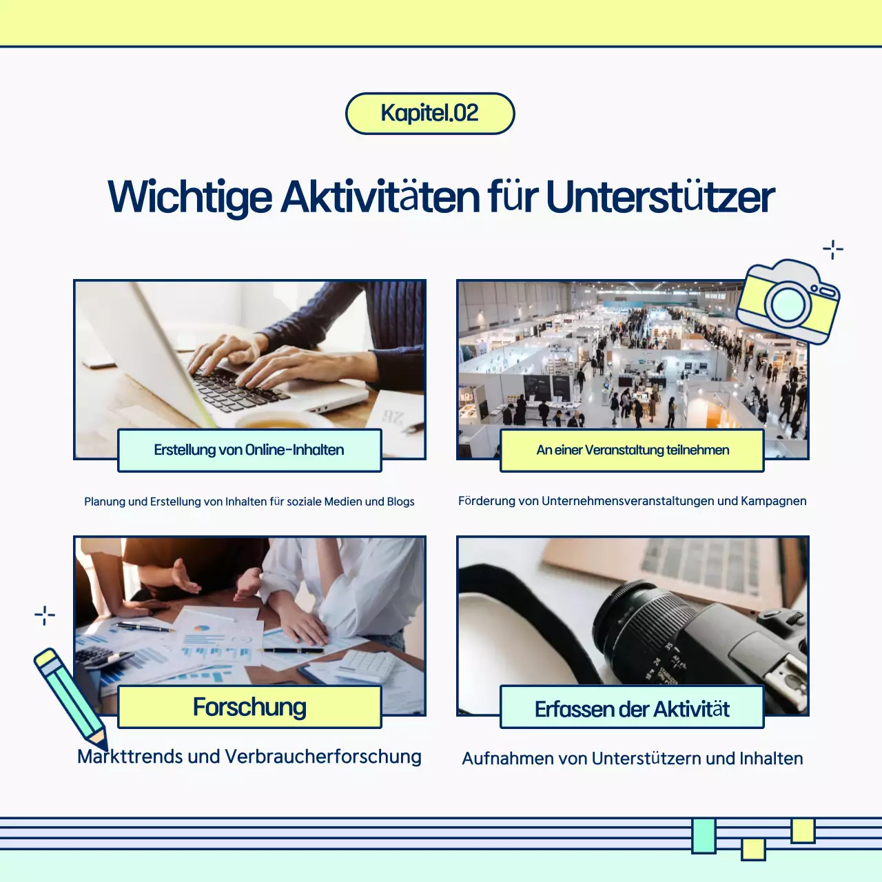 Fördern Sie die Anwerbung von Anhängern mit einem hübschen Farbschema in Chartreuse und Mint