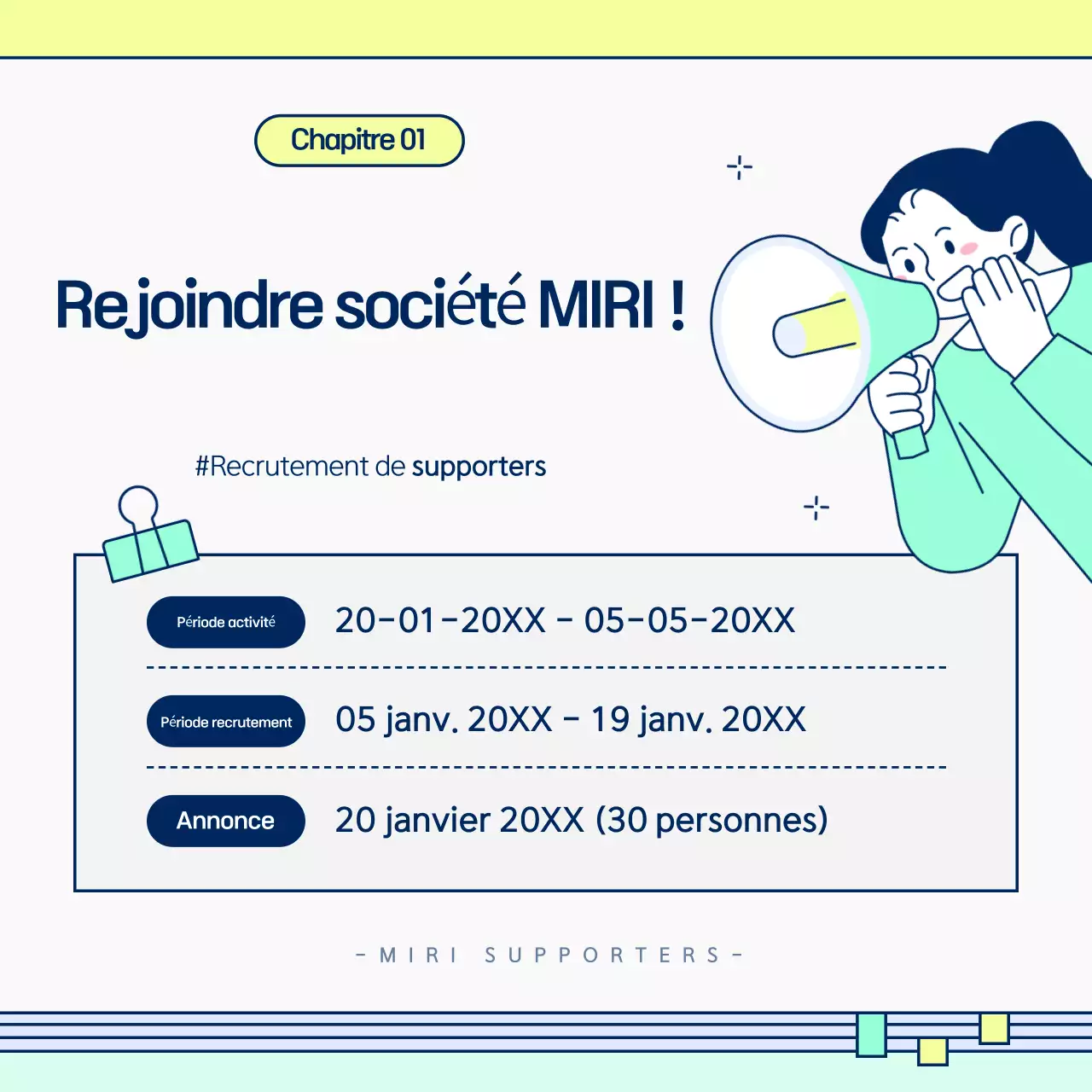 Promouvoir le recrutement de sympathisants grâce à une jolie palette de couleurs chartreuse et menthe