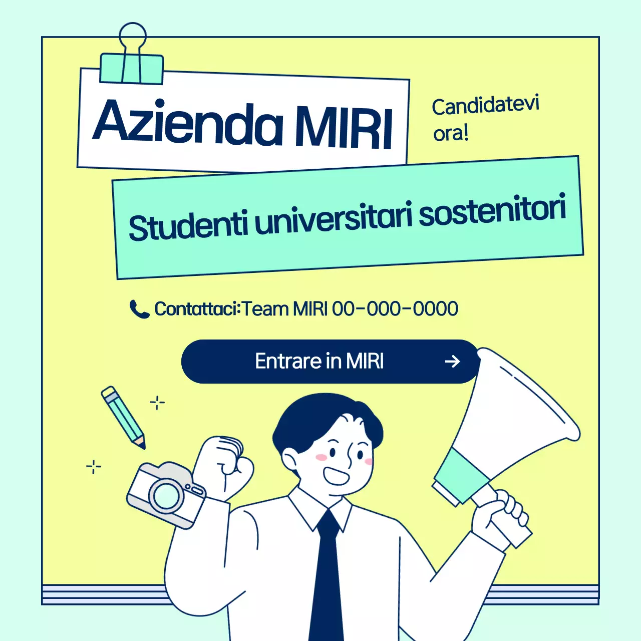 Reclutare sostenitori con una simpatica combinazione di colori chartreuse e menta
