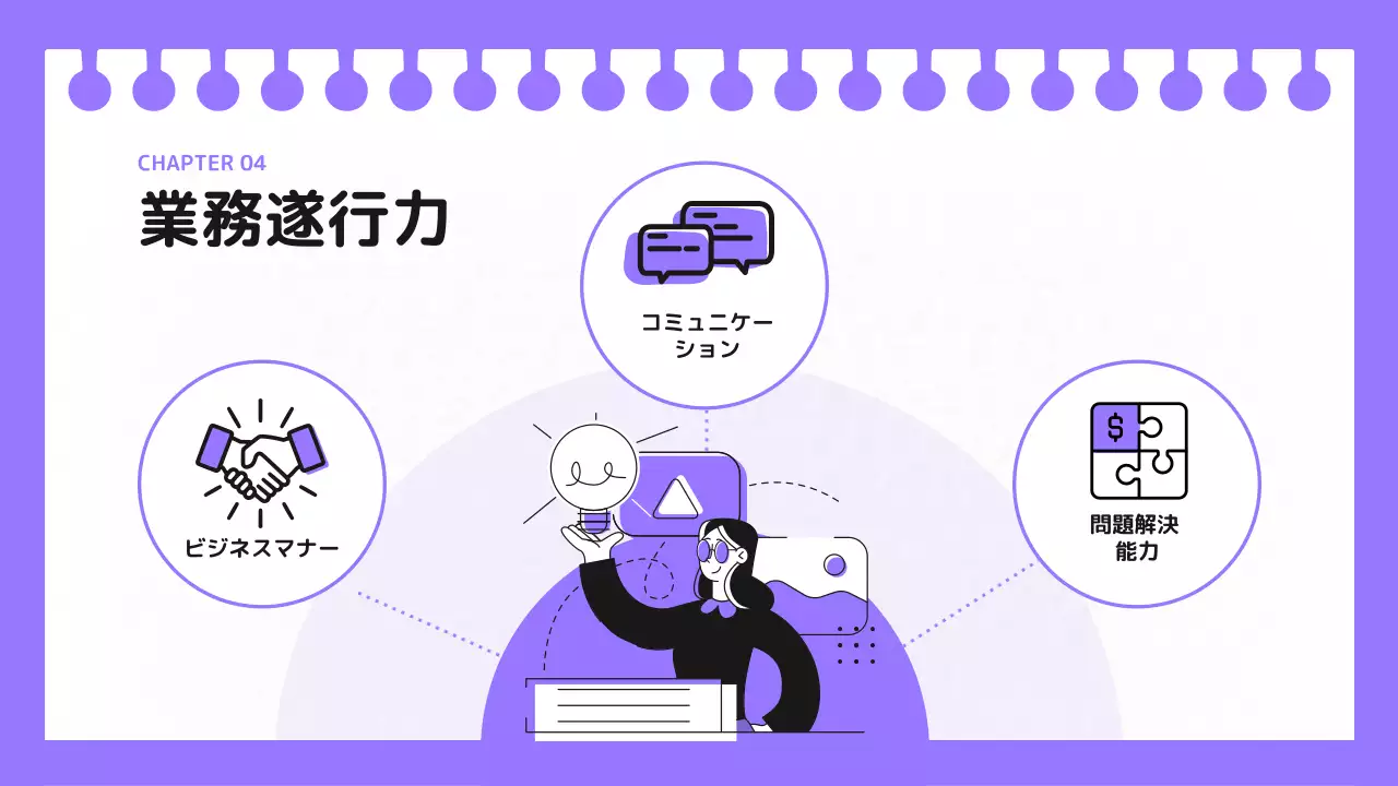 紫 シンプル 研修 資料 プレゼンテーション