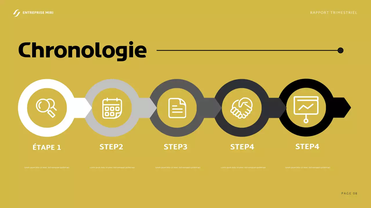 rapport d'activité moderne gris