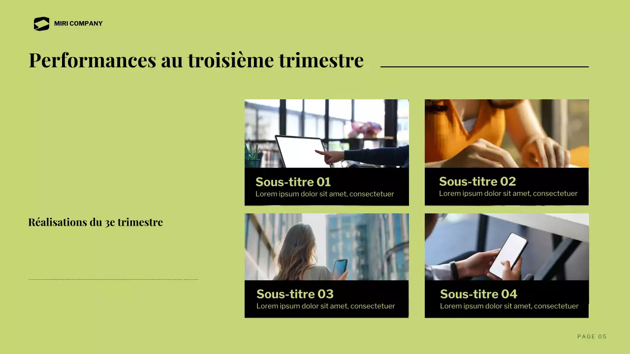 rapport d'activité moderne noir