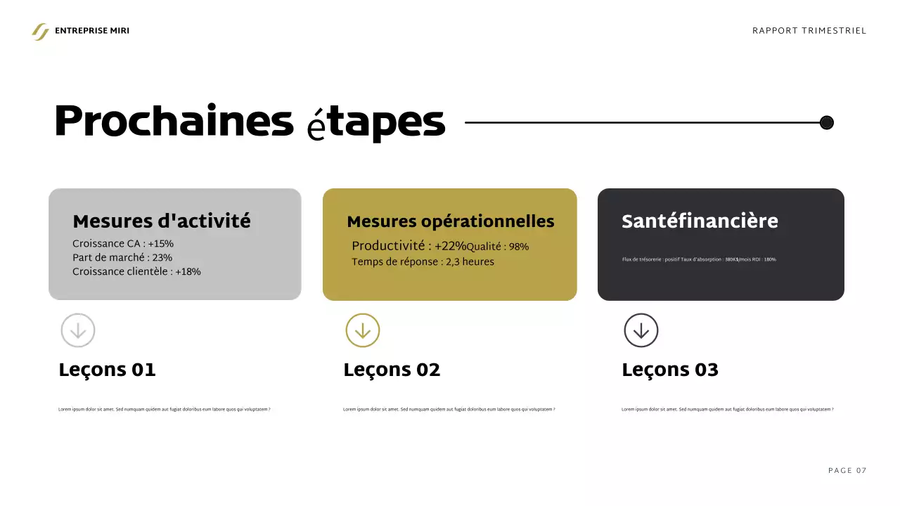 rapport d'activité moderne gris