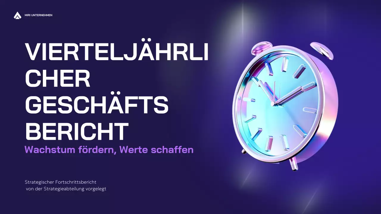 lila moderner Geschäftsbericht