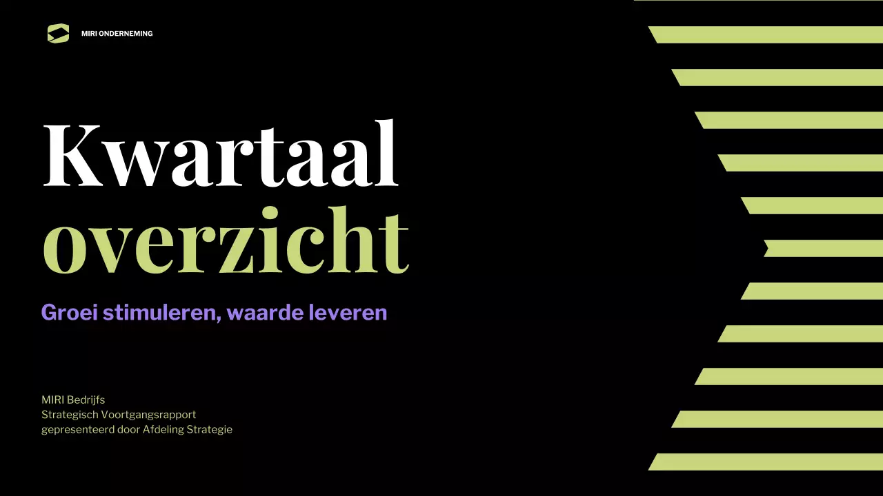 zwart modern zakelijk verslag