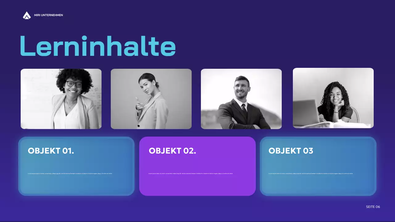 lila moderner Geschäftsbericht