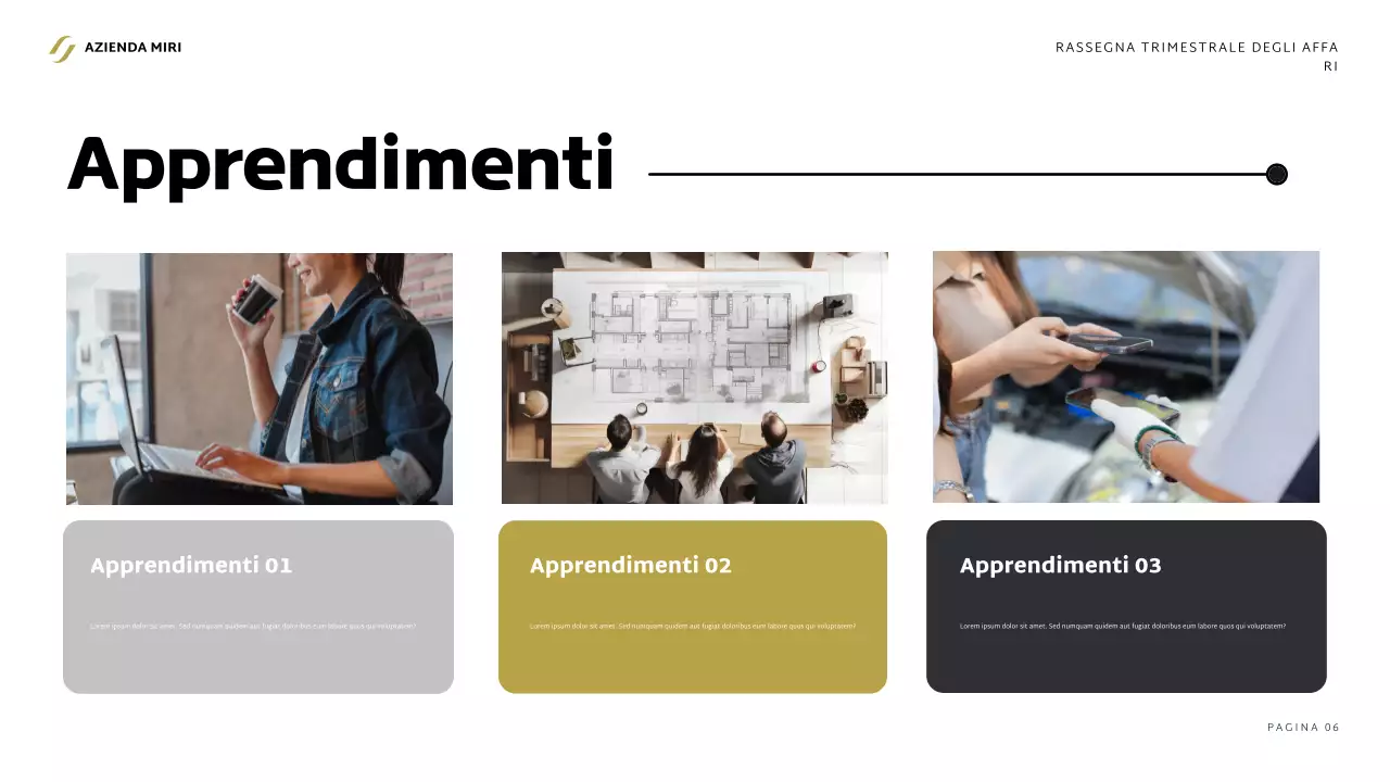 relazione aziendale grigia e moderna