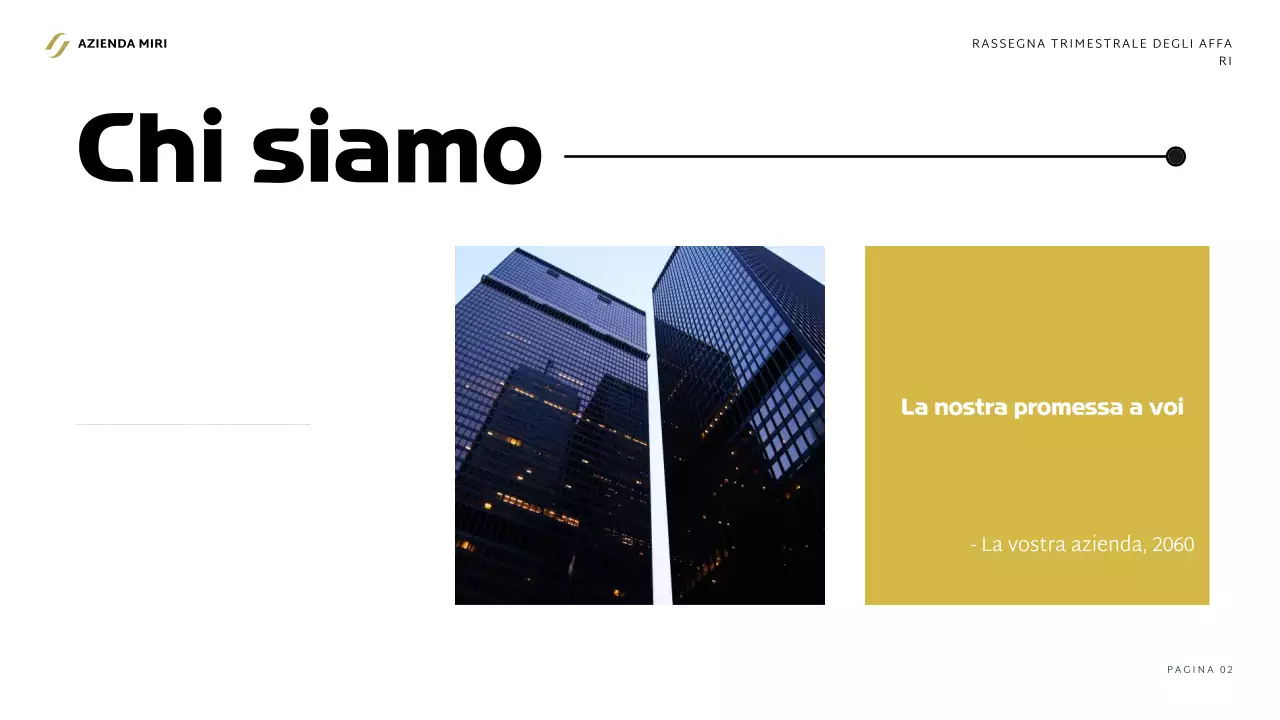 relazione aziendale grigia e moderna