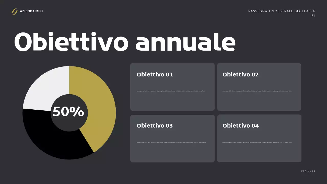 relazione aziendale grigia e moderna