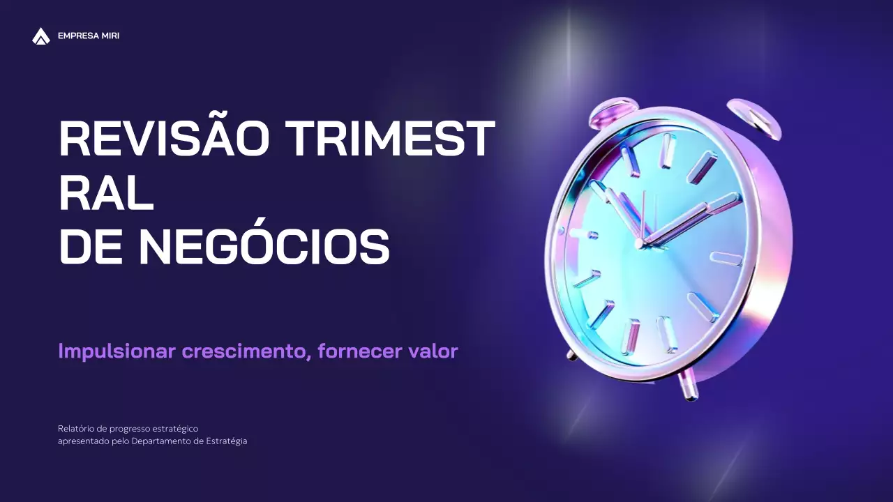 relatório de negócios moderno purple