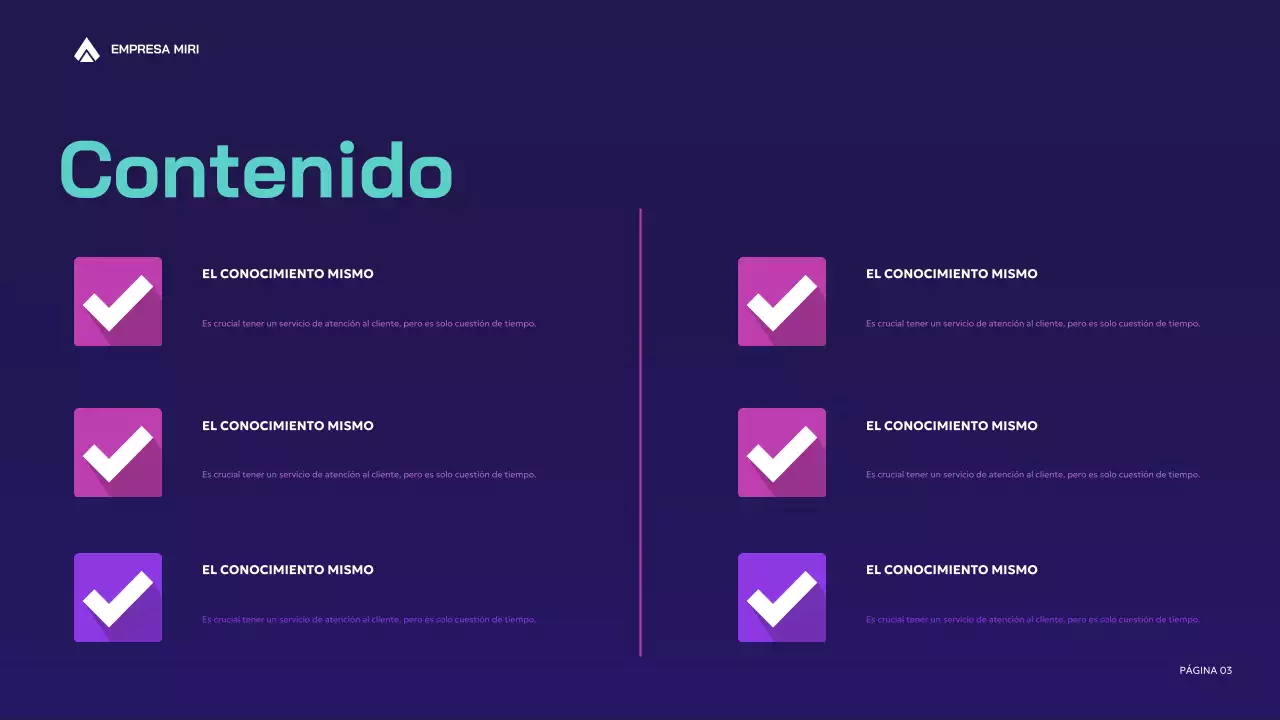 informe sobre la empresa moderna púrpura