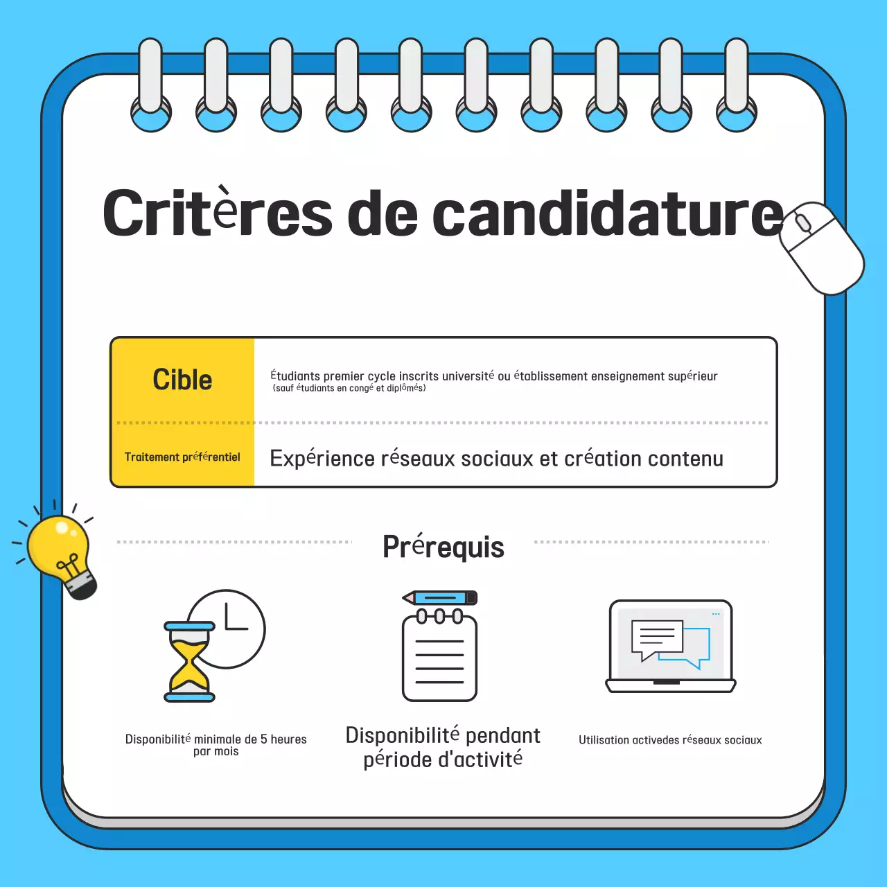 Bleu pâle Recrutement de la société Neat