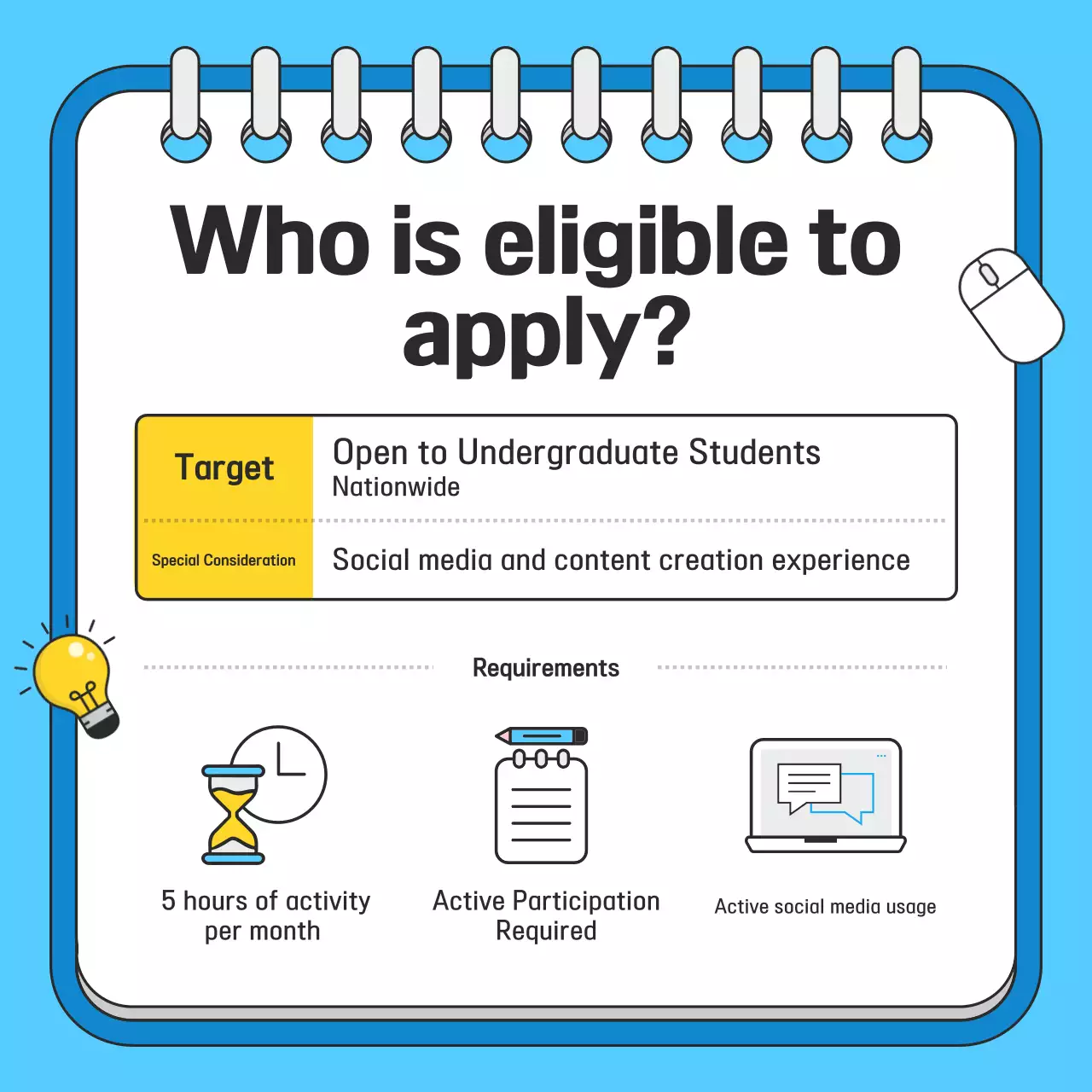 Iklan Lowongan Kerja Minimal Biru di Instagram Carousel