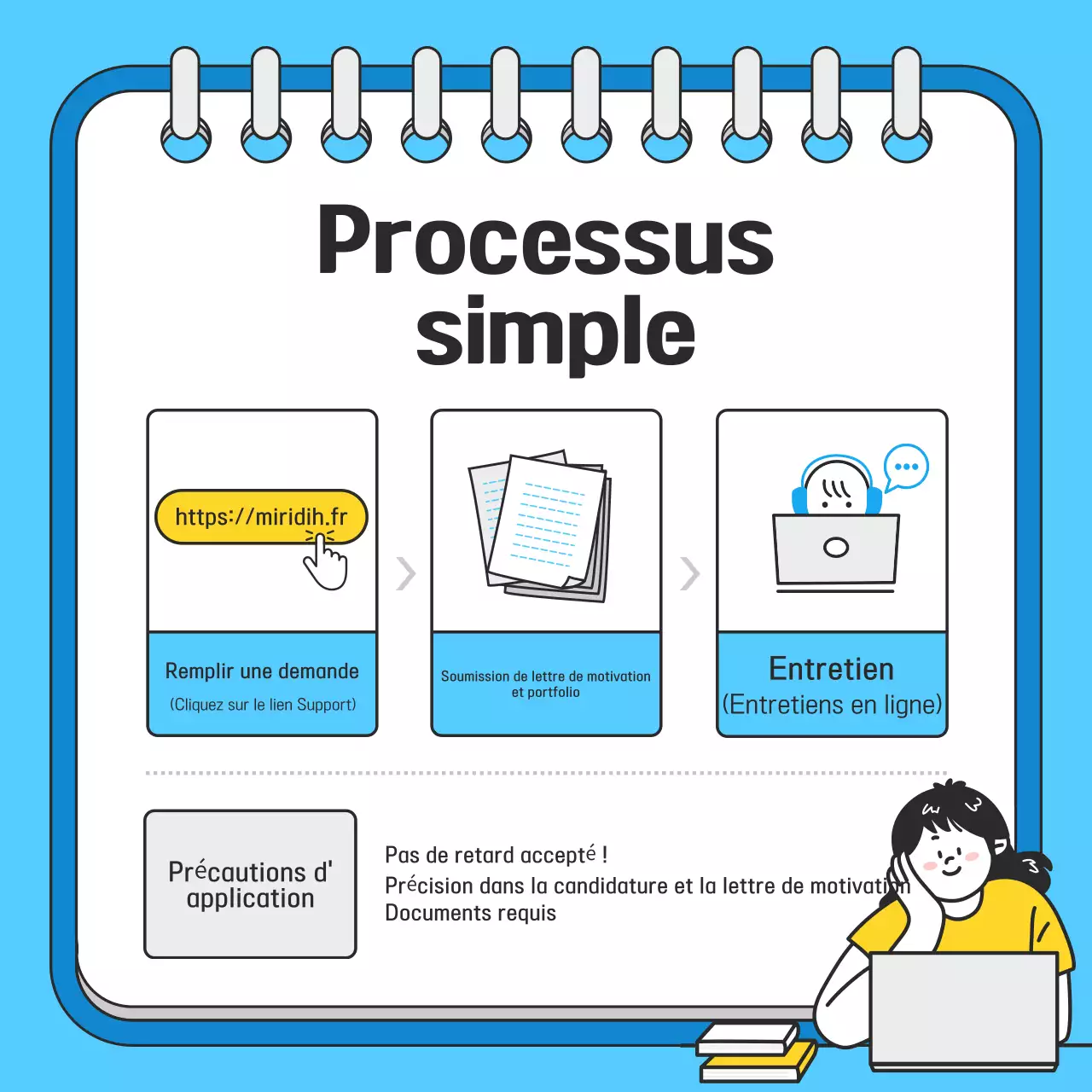 Bleu pâle Recrutement de la société Neat