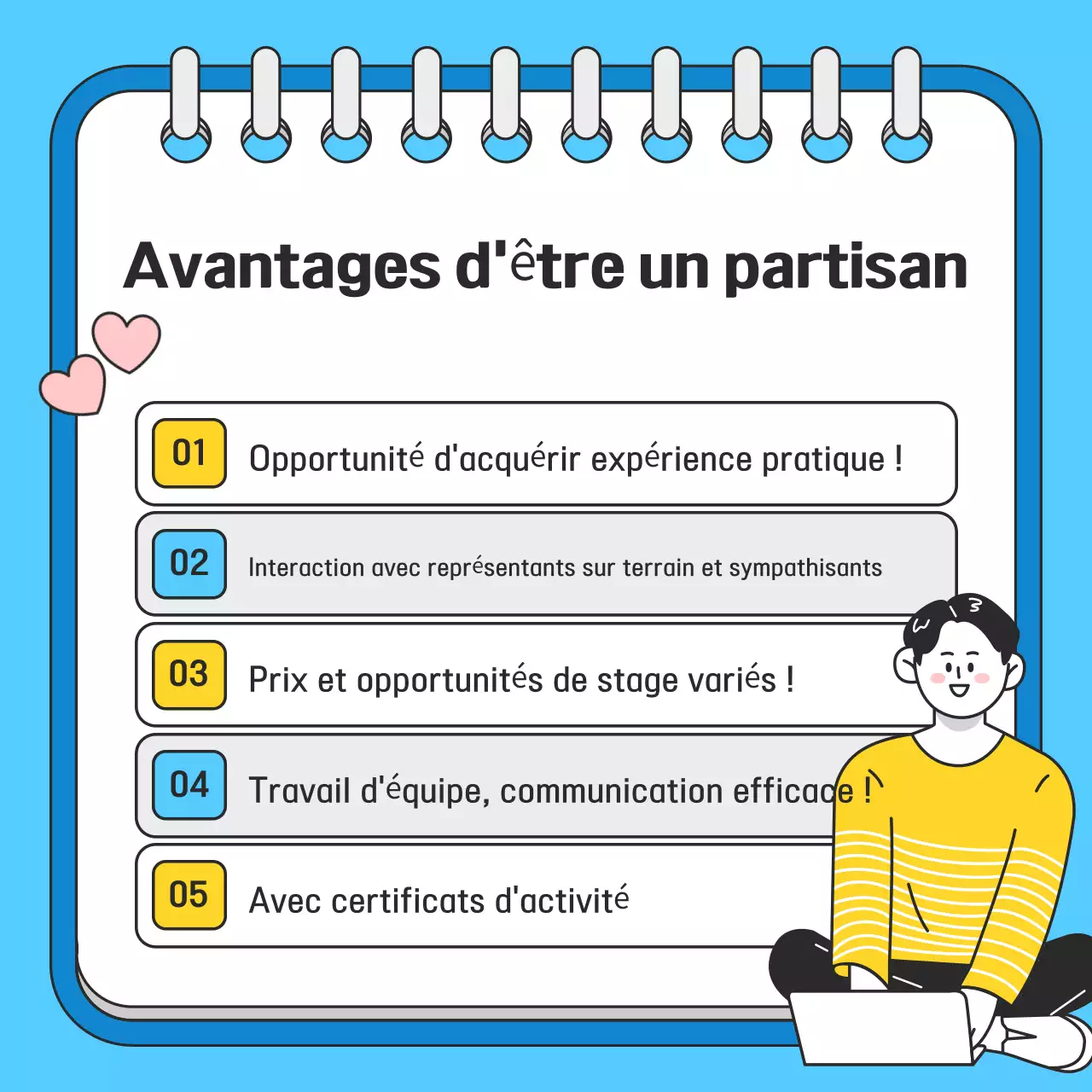 Bleu pâle Recrutement de la société Neat