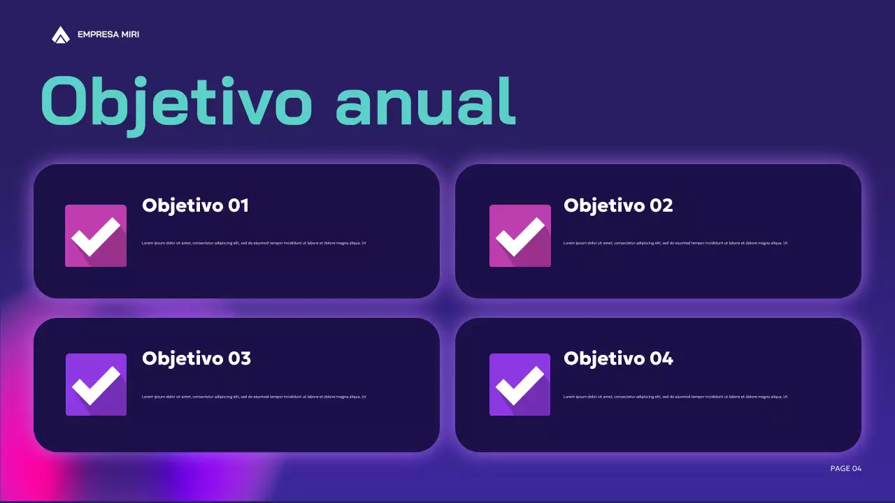 informe sobre la empresa moderna púrpura