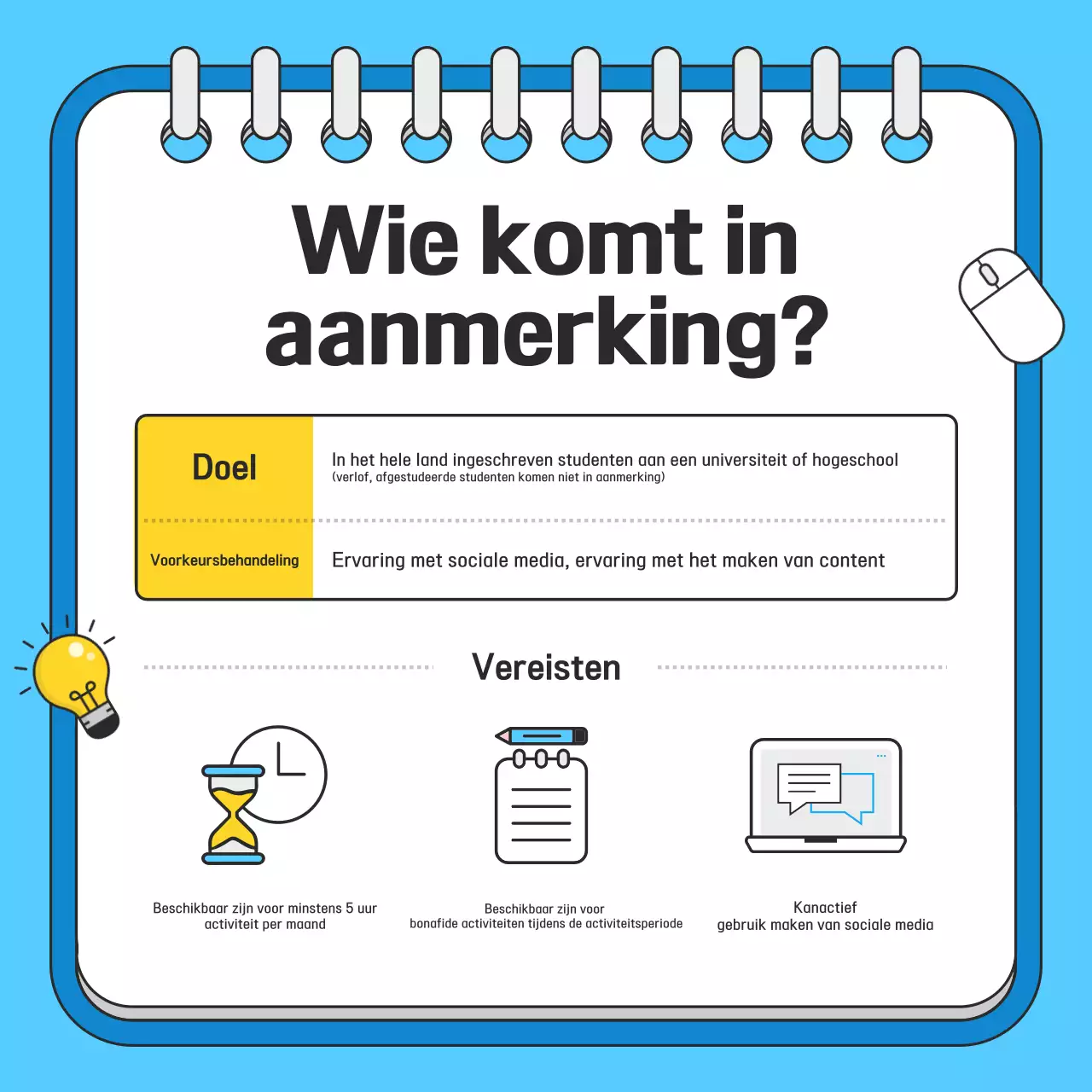 Lichtblauw Nette Werving