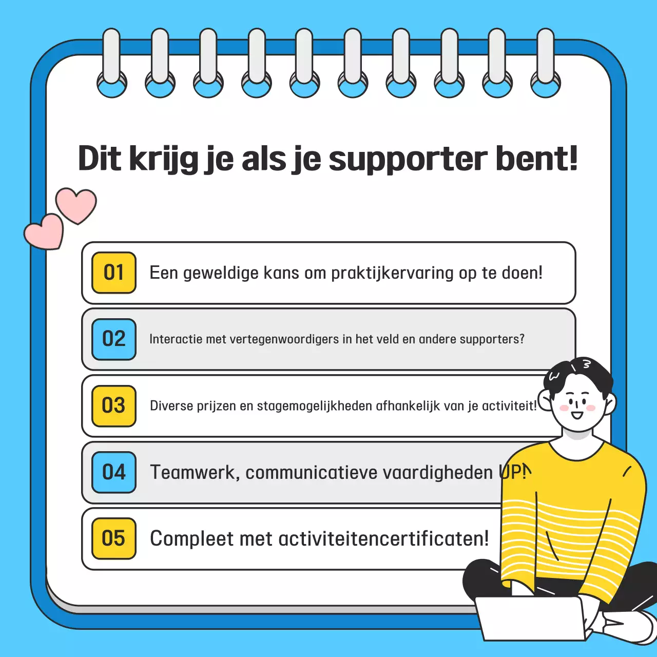 Lichtblauw Nette Werving