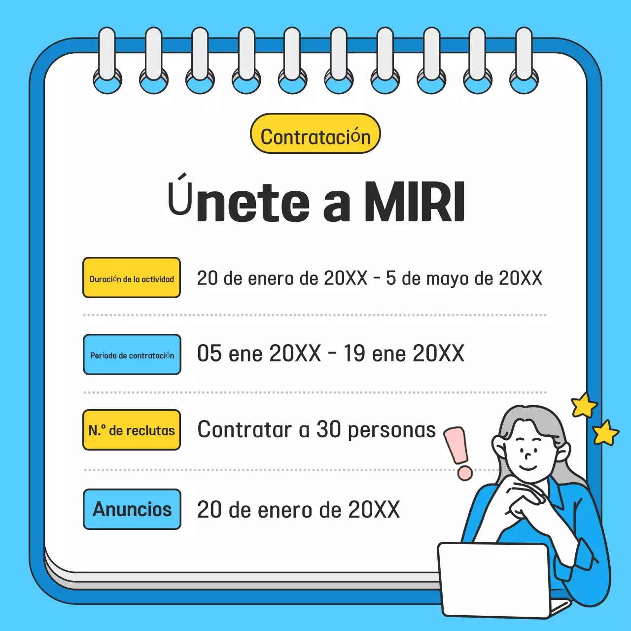 Azul claro Neat Recruitment