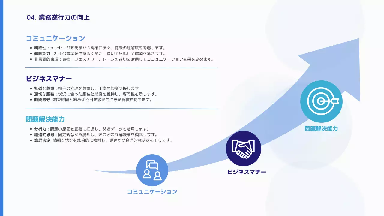 青 モダン 研修 プレゼンテーション