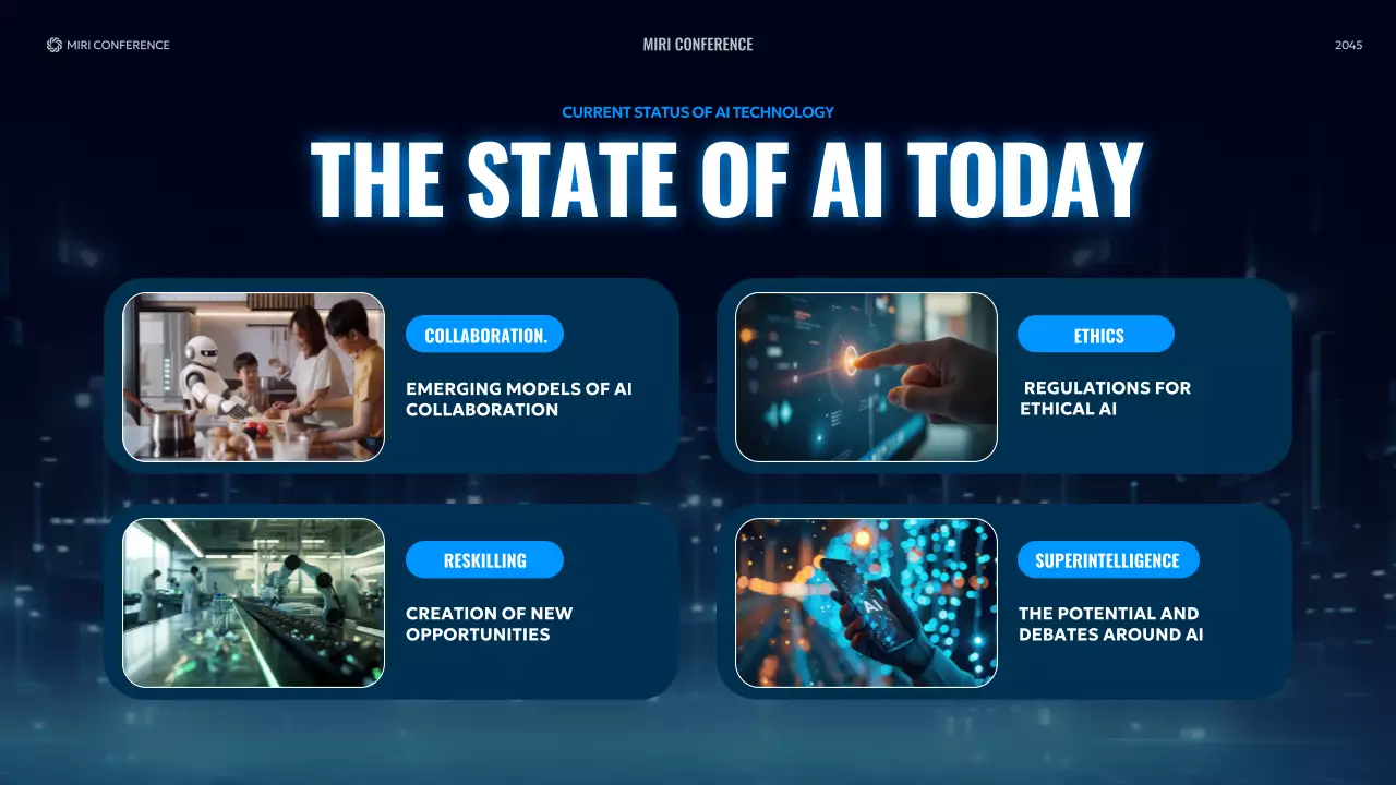 블루 모던 AI 기술 가이드 프레젠테이션