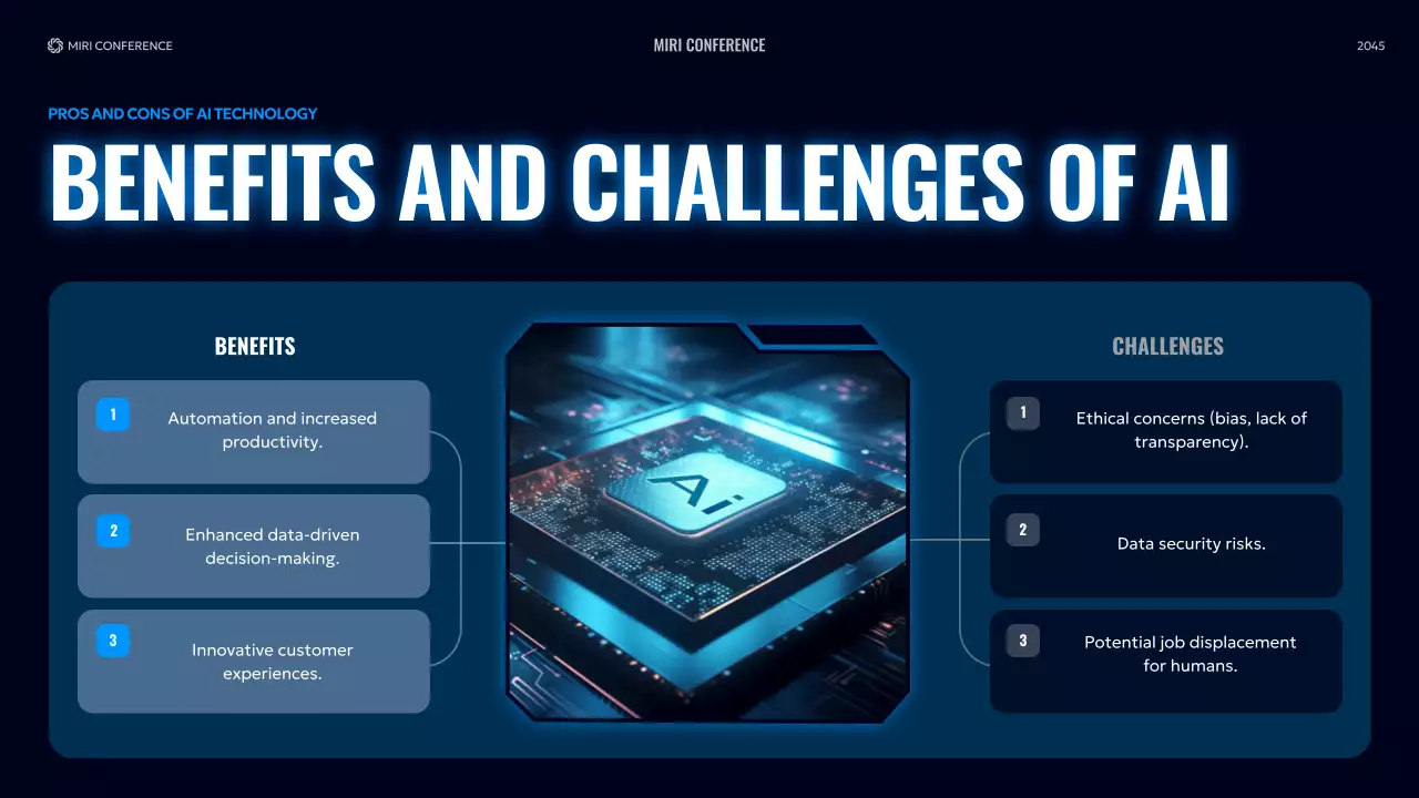 블루 모던 AI 기술 가이드 프레젠테이션