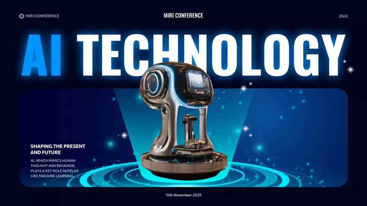 블루 모던 AI 기술 가이드 프레젠테이션