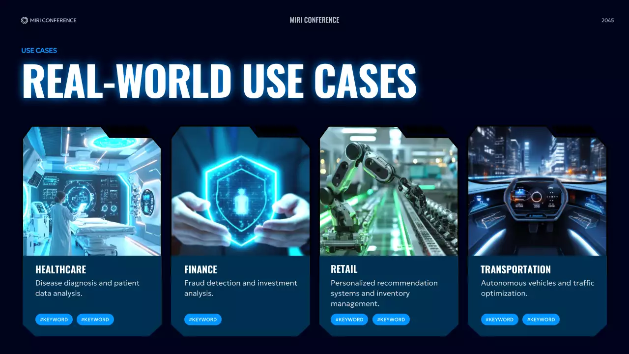 블루 모던 AI 기술 가이드 프레젠테이션