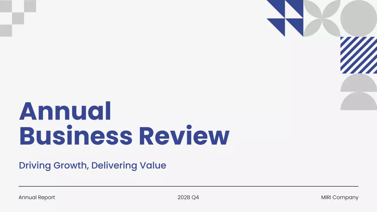 Blue Modern Business Report Presentation
