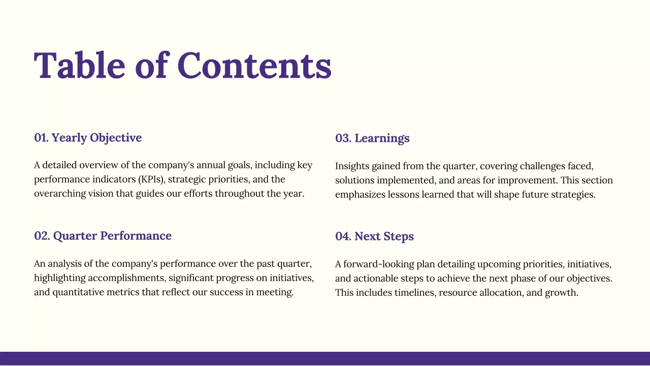 Purple Professional Business Report Presentation