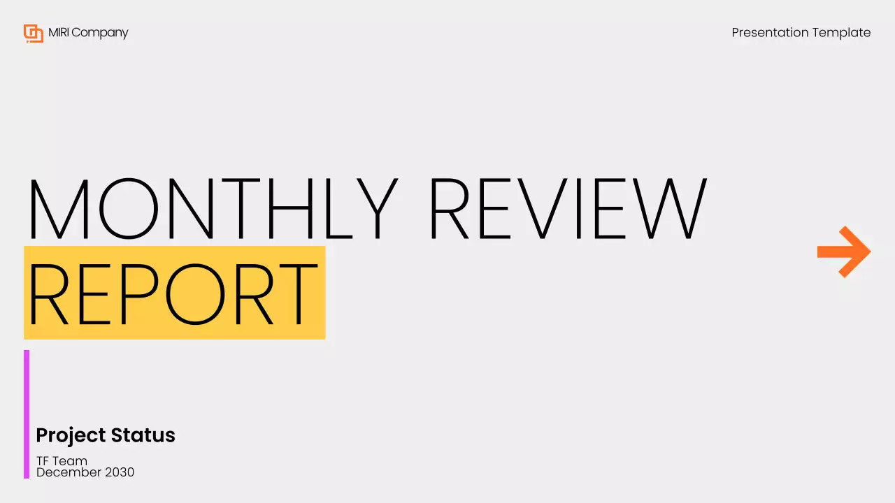 Yellow Modern Business Report Presentation